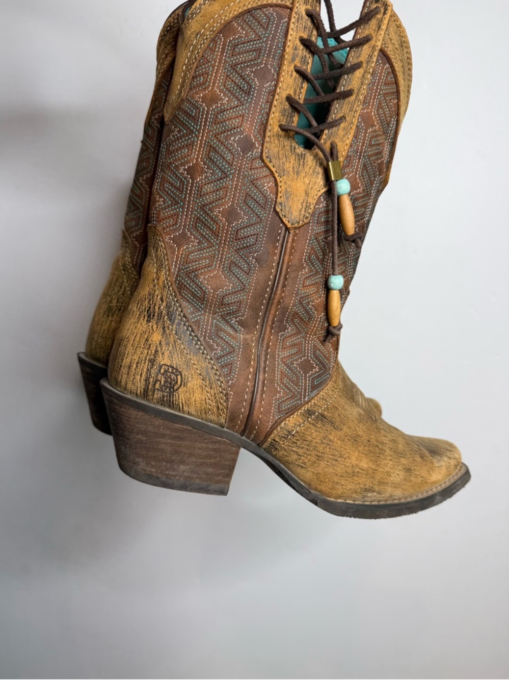 Durango Women Cowboy Boots Brown Size 7.5